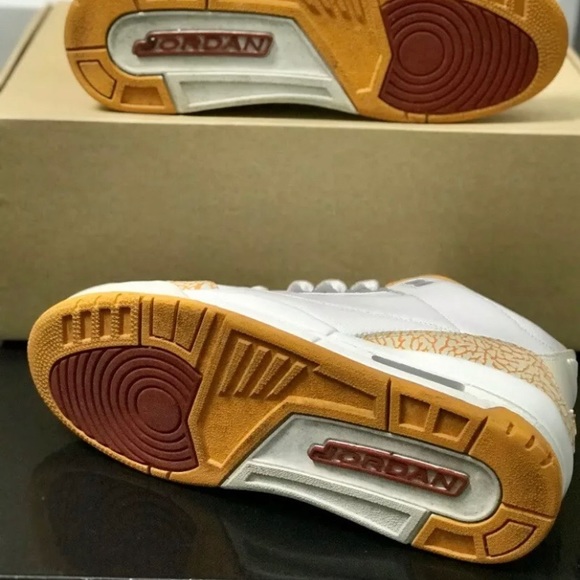 2007 JORDAN 3 RETRO QAM sz 9 Orange Citrus SAMPLE - Picture 5 of 6